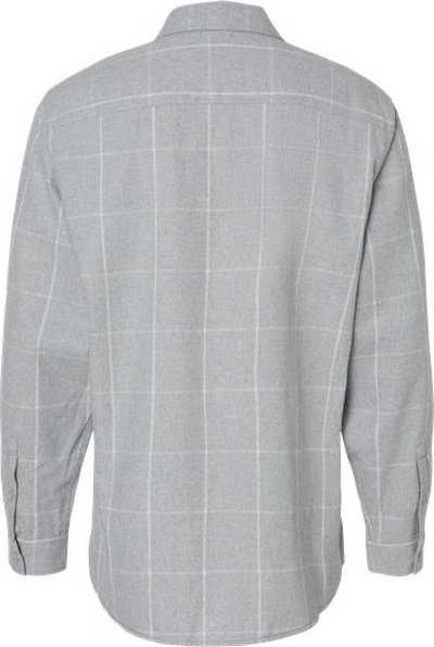 Burnside 8210 Yarn-Dyed Long Sleeve Flannel Shirt - Gray/ White - HIT a Double - 5