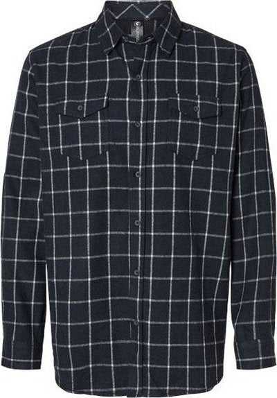 Burnside 8210 Yarn-Dyed Long Sleeve Flannel Shirt - Navy/ White - HIT a Double - 1