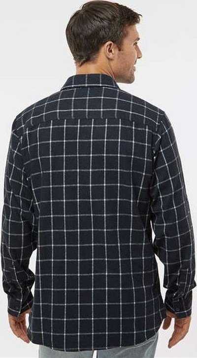 Burnside 8210 Yarn-Dyed Long Sleeve Flannel Shirt - Navy/ White - HIT a Double - 4