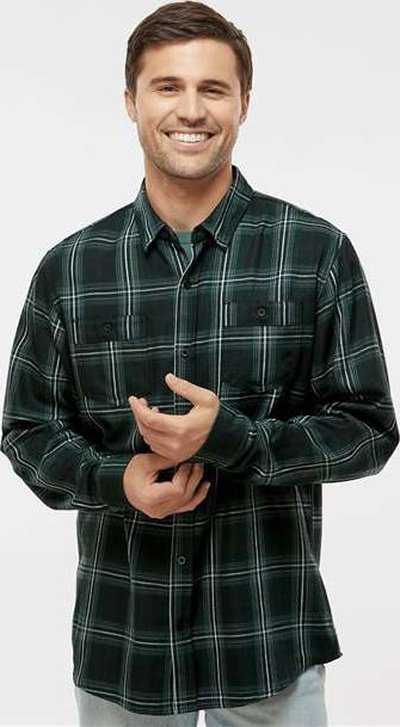 Burnside 8220 Perfect Flannel Work Shirt - Black/ Army - HIT a Double - 2
