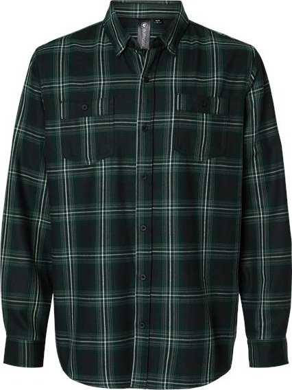 Burnside 8220 Perfect Flannel Work Shirt - Black/ Army - HIT a Double - 1