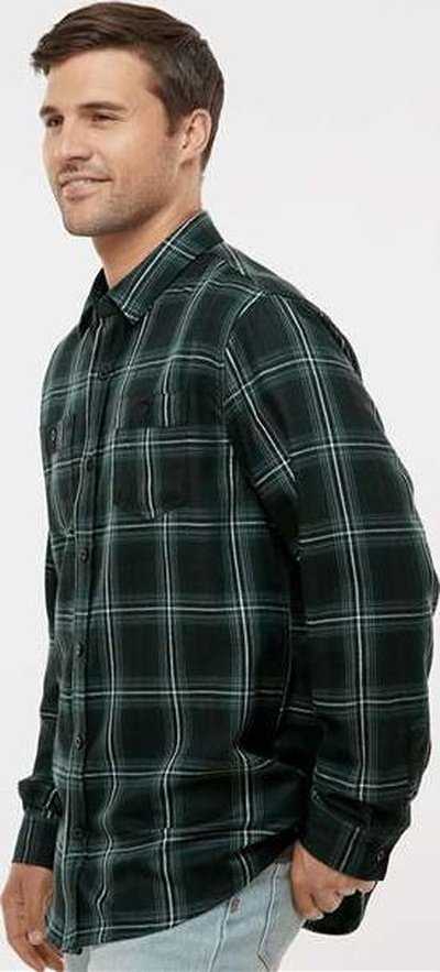Burnside 8220 Perfect Flannel Work Shirt - Black/ Army - HIT a Double - 3