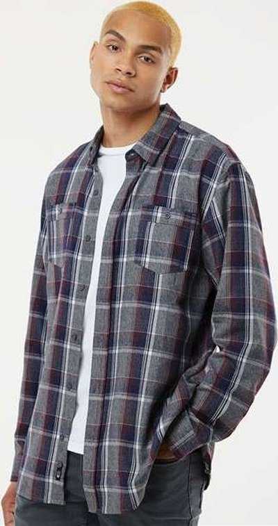 Burnside 8220 Perfect Flannel Work Shirt - Heather Gray/ Navy - HIT a Double - 3