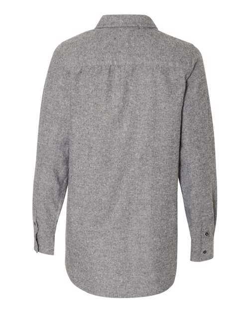 Burnside 5200 Women&#39;s Long Sleeve Solid Flannel Shirt - Heather Grey - HIT a Double