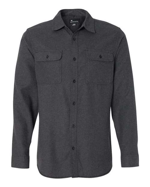 Burnside 8200 Long Sleeve Solid Flannel Shirt - Charcoal - HIT a Double