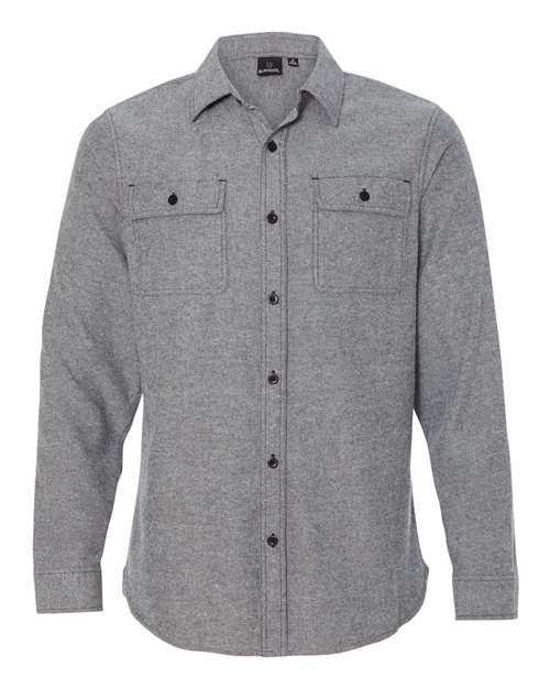 Burnside 8200 Long Sleeve Solid Flannel Shirt - Heather Grey - HIT a Double