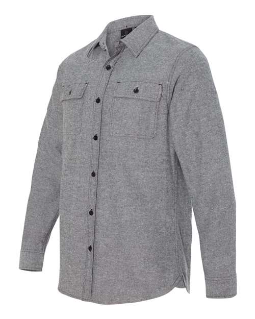 Burnside 8200 Long Sleeve Solid Flannel Shirt - Heather Grey - HIT a Double