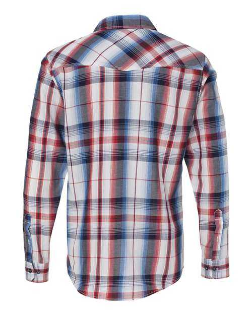 Burnside 8202 Long Sleeve Plaid Shirt - Red - HIT a Double