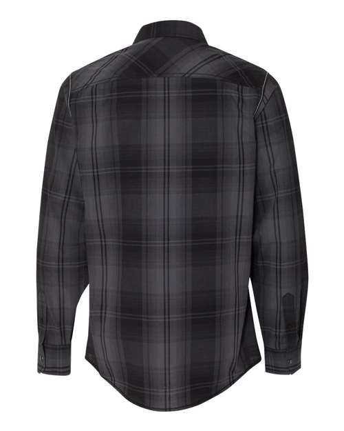 Burnside 8206 Long Sleeve Western Shirt - Black Grey - HIT a Double