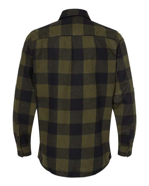 Burnside 8210 Yarn-Dyed Long Sleeve Flannel Shirt - Army Black - HIT a Double