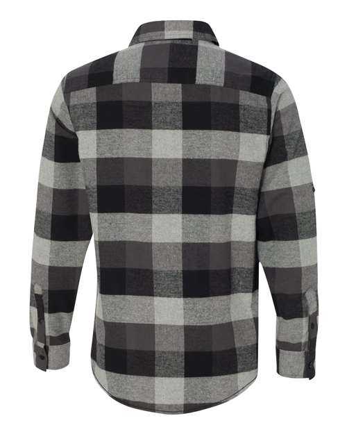 Burnside 8210 Yarn-Dyed Long Sleeve Flannel Shirt - Black Grey - HIT a Double