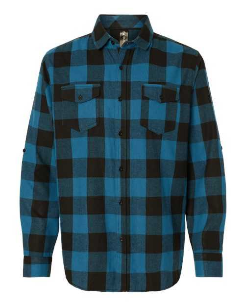Burnside 8210 Yarn-Dyed Long Sleeve Flannel Shirt - Blue Black Buffalo - HIT a Double - 1