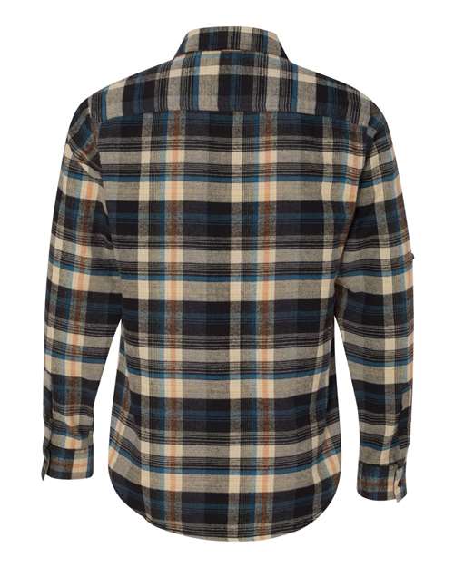 Burnside 8210 Yarn-Dyed Long Sleeve Flannel Shirt - Dark Khaki - HIT a Double
