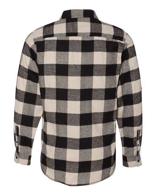 Burnside 8210 Yarn-Dyed Long Sleeve Flannel Shirt - Ecru Black Buffalo - HIT a Double