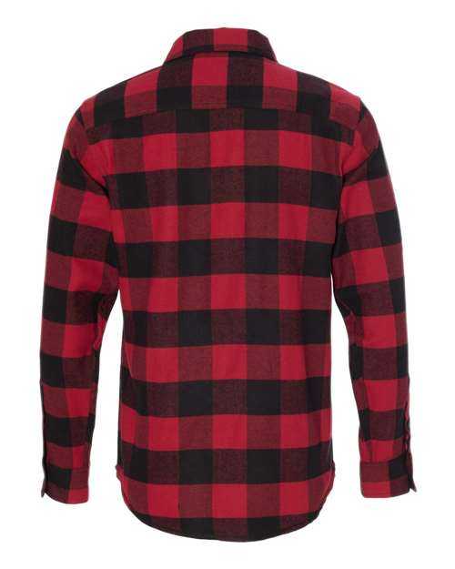 Burnside 8210 Yarn-Dyed Long Sleeve Flannel Shirt - Red Black Buffalo - HIT a Double