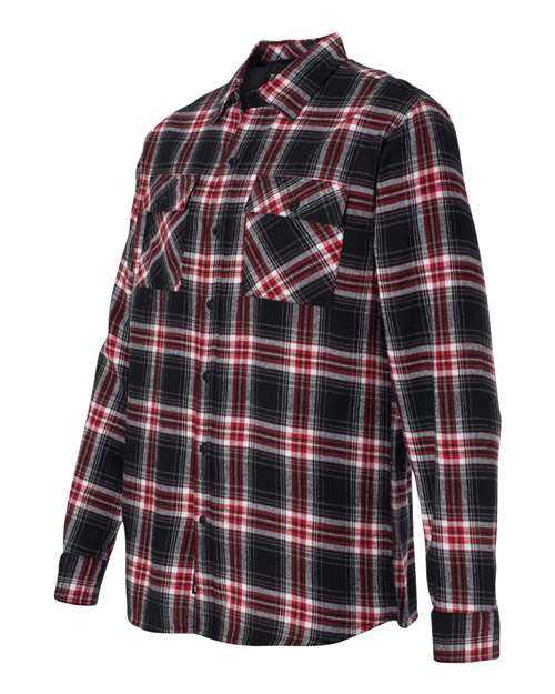 Burnside 8210 Yarn-Dyed Long Sleeve Flannel Shirt - Red - HIT a Double