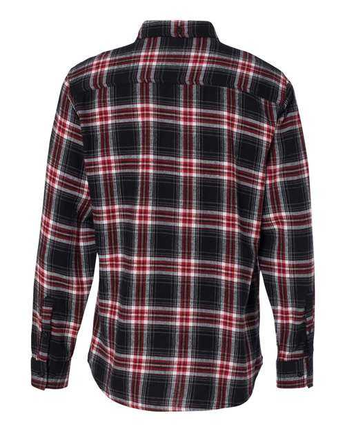 Burnside 8210 Yarn-Dyed Long Sleeve Flannel Shirt - Red - HIT a Double