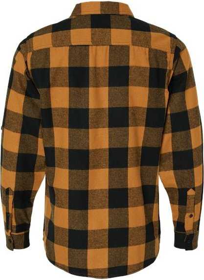 Burnside 8210 Yarn-Dyed Long Sleeve Flannel Shirt - Tobacco Black Buffalo&quot; - &quot;HIT a Double