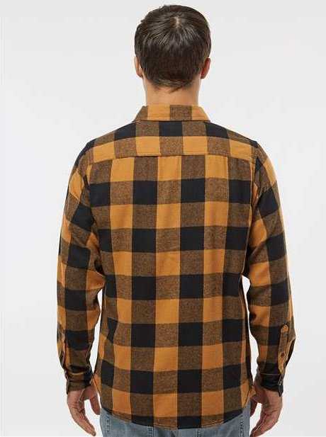 Burnside 8210 Yarn-Dyed Long Sleeve Flannel Shirt - Tobacco Black Buffalo&quot; - &quot;HIT a Double