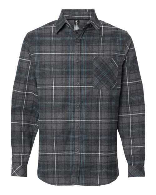 Burnside 8212 Open Pocket Flannel Shirt - Charcoal Blue - HIT a Double