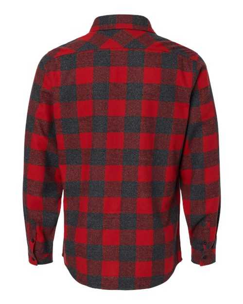 Burnside 8212 Open Pocket Flannel Shirt - Red Heather Black - HIT a Double