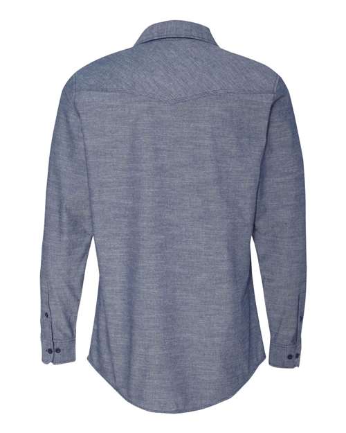Burnside 8255 Chambray Long Sleeve Shirt - Light Denim - HIT a Double