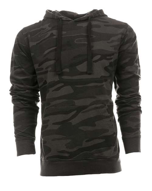 Burnside 8605 Enzyme-Washed French Terry Hooded Sweatshirt - Black Camo Black - HIT a Double