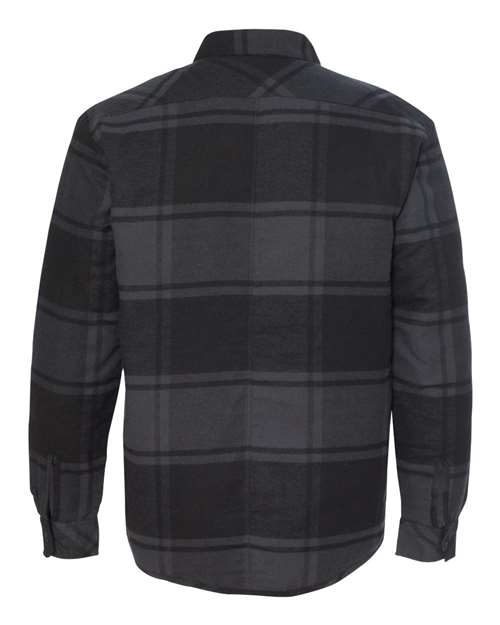 Burnside 8610 Quilted Flannel Jacket - Black Plaid - HIT a Double