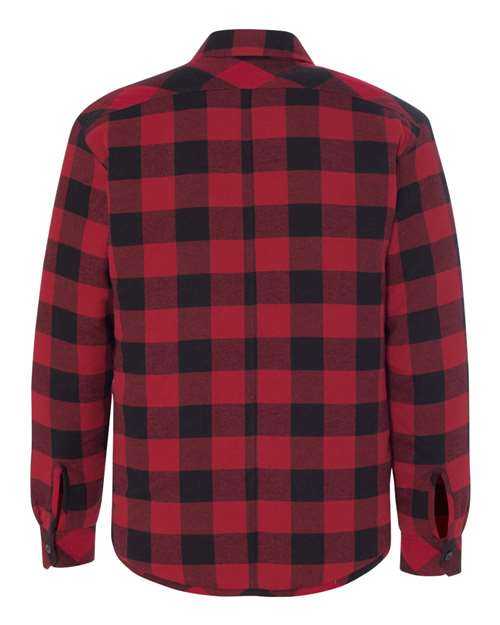 Burnside 8610 Quilted Flannel Jacket - Red Black Buffalo - HIT a Double