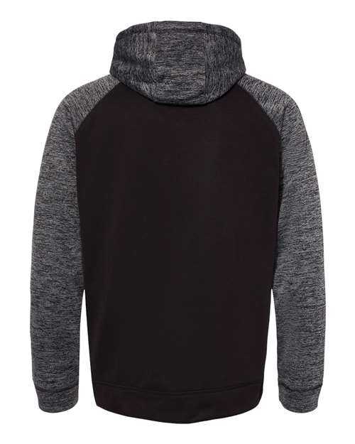 Burnside 8670 Performance Raglan Pullover Sweatshirt - Black Heather Charcoal - HIT a Double