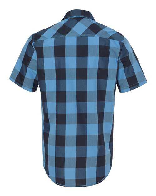 Burnside 9203 Buffalo Plaid Short Sleeve Shirt - Black Blue - HIT a Double
