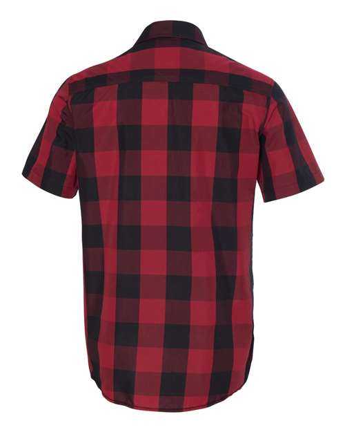 Burnside 9203 Buffalo Plaid Short Sleeve Shirt - Red Black - HIT a Double