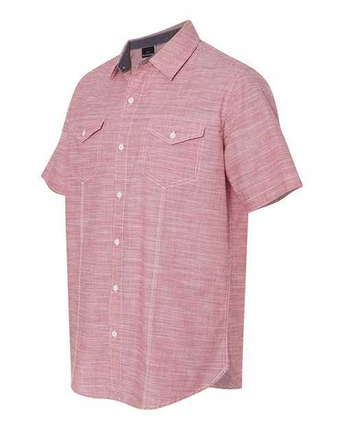 Burnside 9247 Textured Solid Short Sleeve Shirt - Red - HIT a Double - 2