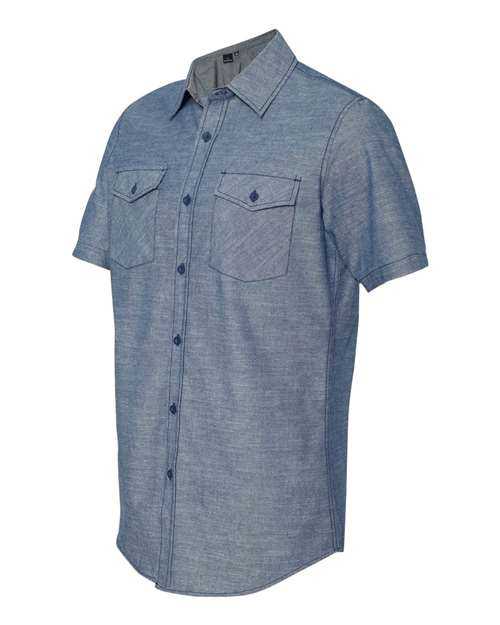 Burnside 9255 Chambray Short Sleeve Shirt - Light Denim - HIT a Double