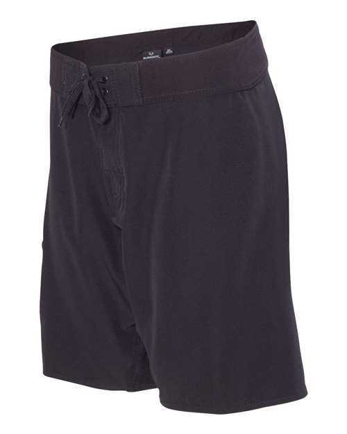 Burnside 9371 Diamond Dobby Board Shorts - Solid Black - HIT a Double