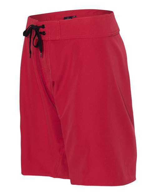 Burnside 9371 Diamond Dobby Board Shorts - Solid Red - HIT a Double