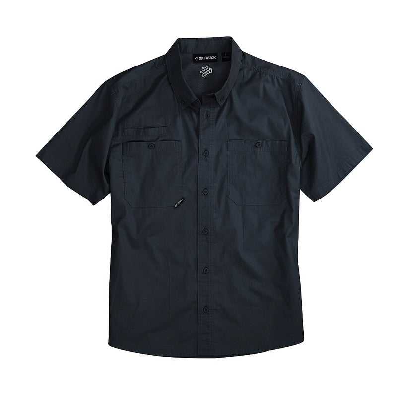 Dri Duck 4451 Craftsman Woven Short Sleeve Shirt - Deep Blue - HIT a Double - 1