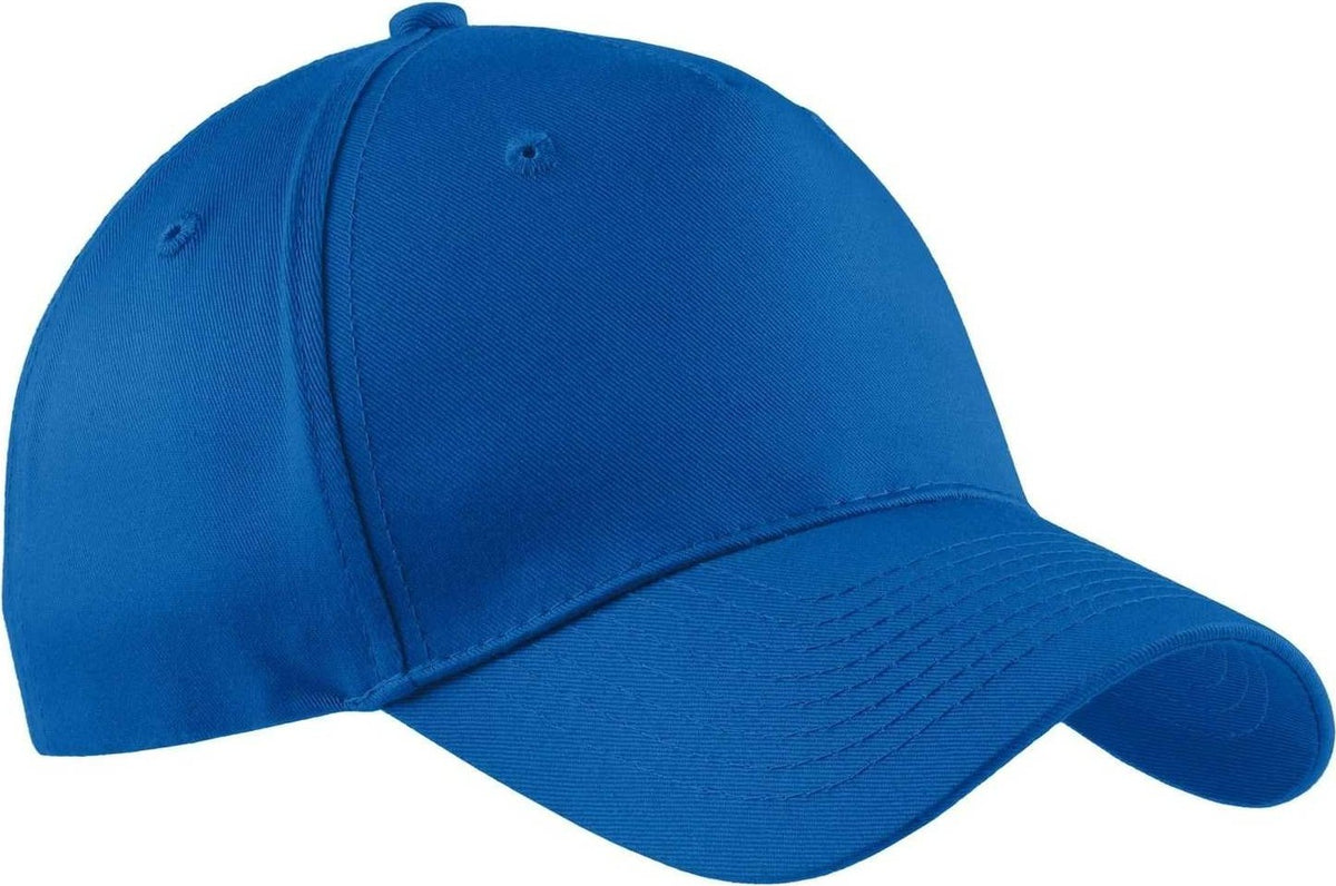 Port &amp; Company CP86 Port &amp; Company Five-Panel Twill Cap - Royal - HIT a Double - 1