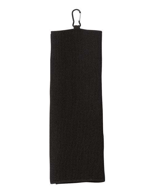 Carmel Towel Company C1717MTC Fairway Golf Towel - Black - HIT a Double