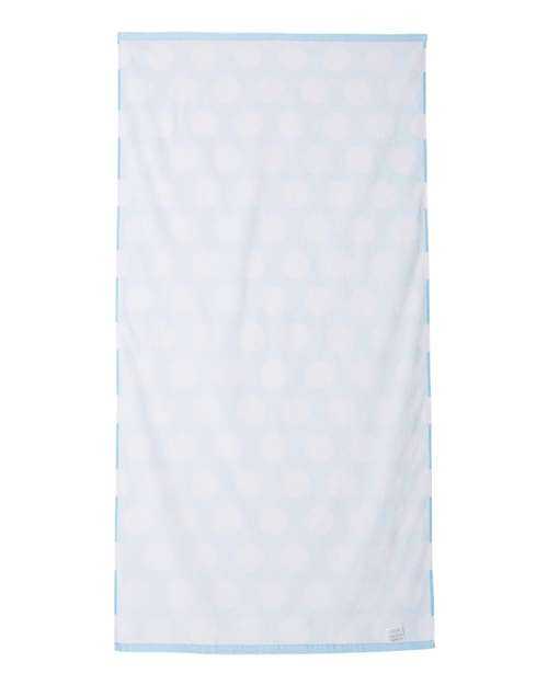 Carmel Towel Company C3060P Polka Dot Velour Beach Towel - Light Blue - HIT a Double