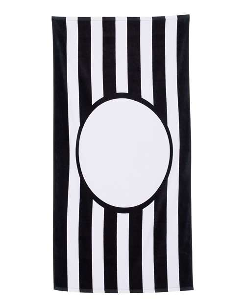 Carmel Towel Company C3060ST Striped Beach Towel - Black - HIT a Double