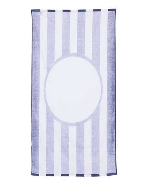Carmel Towel Company C3060ST Striped Beach Towel - Navy - HIT a Double