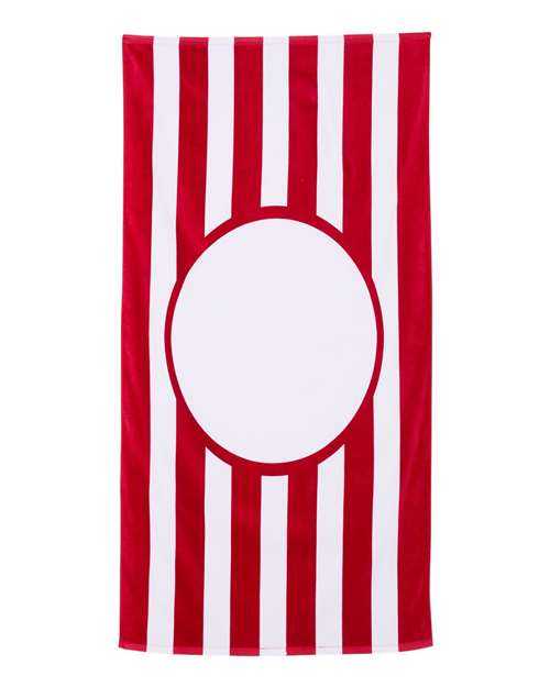 Carmel Towel Company C3060ST Striped Beach Towel - Red - HIT a Double