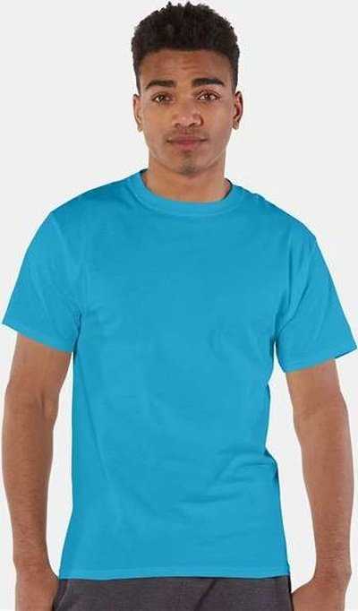 Champion T425 Short Sleeve T-Shirt - Blue Lagoon