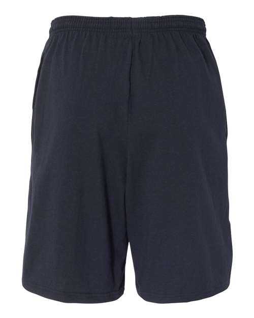 Champion 8180 Cotton Jersey 9&quot; Shorts with Pockets - Navy - HIT a Double