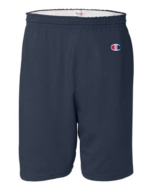 Champion 8187 Cotton Jersey 6&quot; Shorts - Navy - HIT a Double