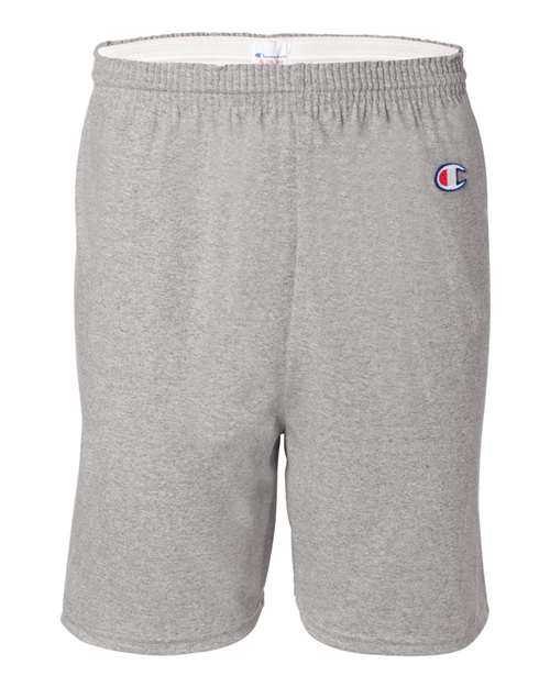 Champion 8187 Cotton Jersey 6&quot; Shorts - Oxford Grey Heather - HIT a Double