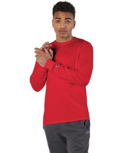 Champion CC8C Adult Long-Sleeve T-Shirt - Red - HIT a Double