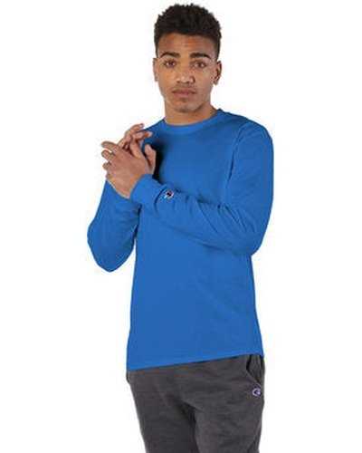 Champion CC8C Adult Long-Sleeve T-Shirt - Royal Blue - HIT a Double