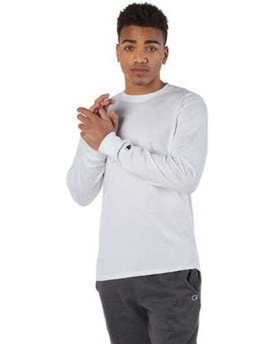 Champion CC8C Adult Long-Sleeve T-Shirt - White - HIT a Double